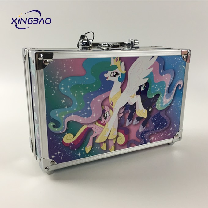 Fashion Transparent Acrylic Kids Unicorn Makeup Case For Cartoon Storage Box