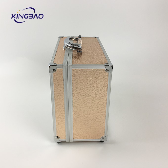 Golden Aluminum Acrylic Cosmetic Packaging Display Box Case