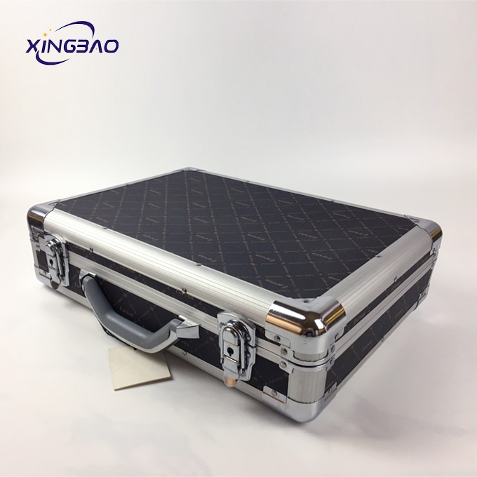 Customizable red plaid pattern aluminum double open hard cosmetic case - 副本 - 副本 - 副本 - 副本 - 副本Faux Leather Business Men's Briefcase Laptop Hard Case