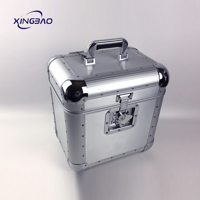Customizable red plaid pattern aluminum double open hard cosmetic case - 副本Made In Foshan Silver Flight Case, High Quality Tool Carrying Case for Travel, Durable Aluminum Flight Case