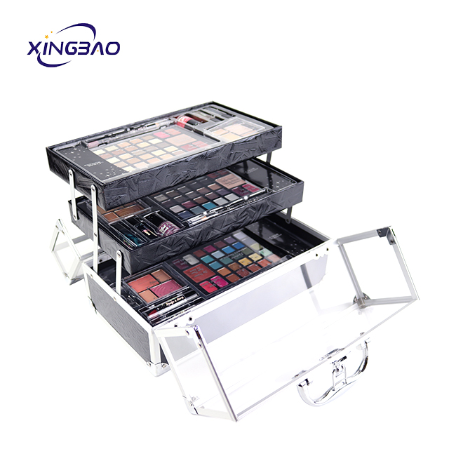 Cosmetic Make Up Complete Branded Cheap Makeup Kit  OEM Portable Women Aluminum Beauty Case Makeup Boxs