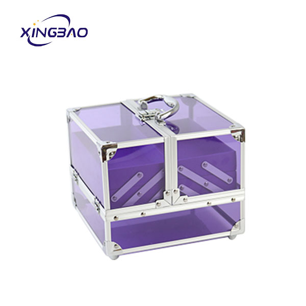 Oem Beauty Acrylic Clear Makeup Train Cosmetic Case, High Quality Acrylic Clear Cosmetic Case Make up Box 