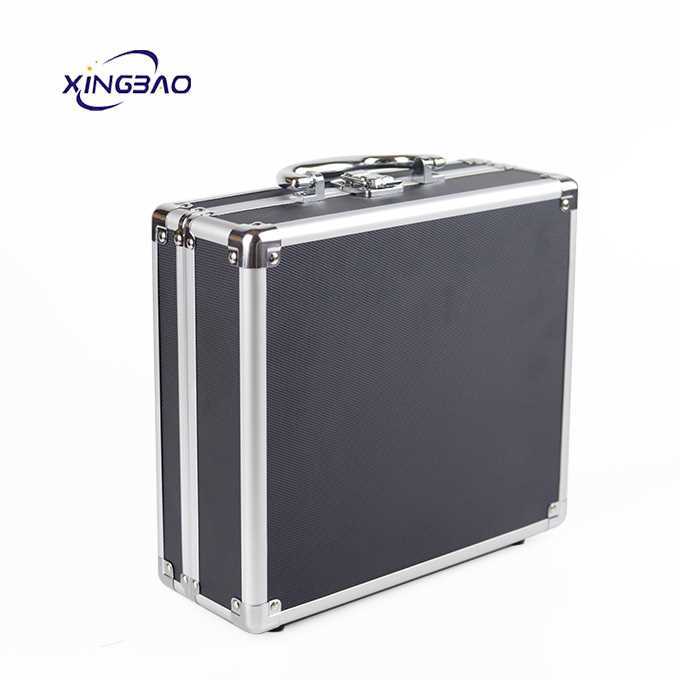 Black tool box Aluminum Case aluminum briefcase hard case with customized size and foam