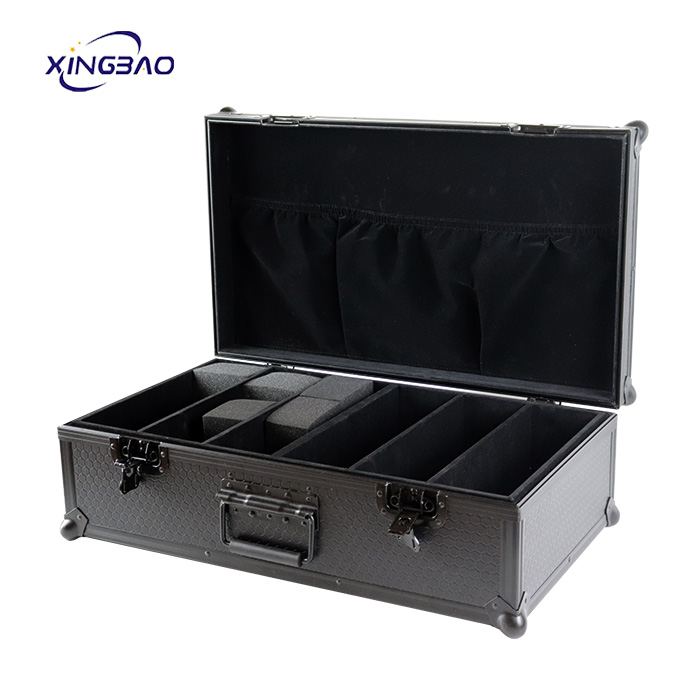 Black tool box Aluminum Case aluminum briefcase hard case with customized size and foam - 副本