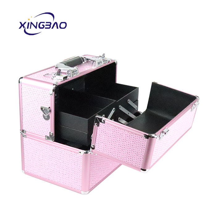 Amazon Pink Professional Artist Vanity Tropica  large  artist l Beauty Storage Cosmetic Boxes Organizer Makeup Case Aluminum